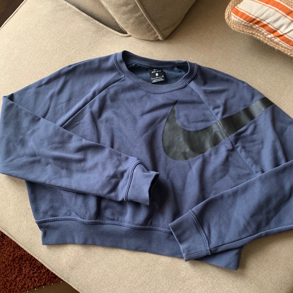 Nike cropped sweatshirt bleach stained spot